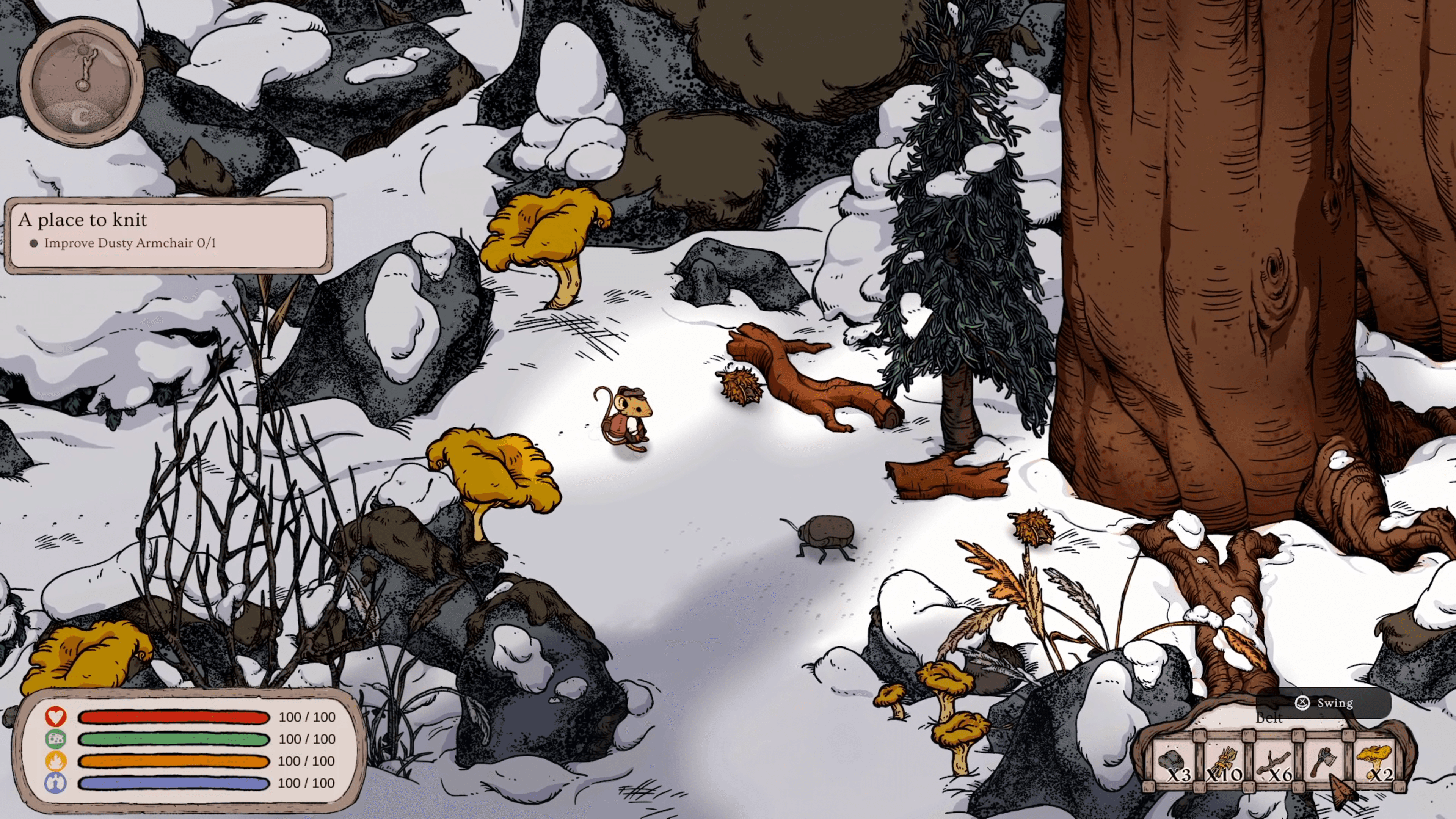 Winter Burrow - Beautiful winter scenery gameplay screenshot